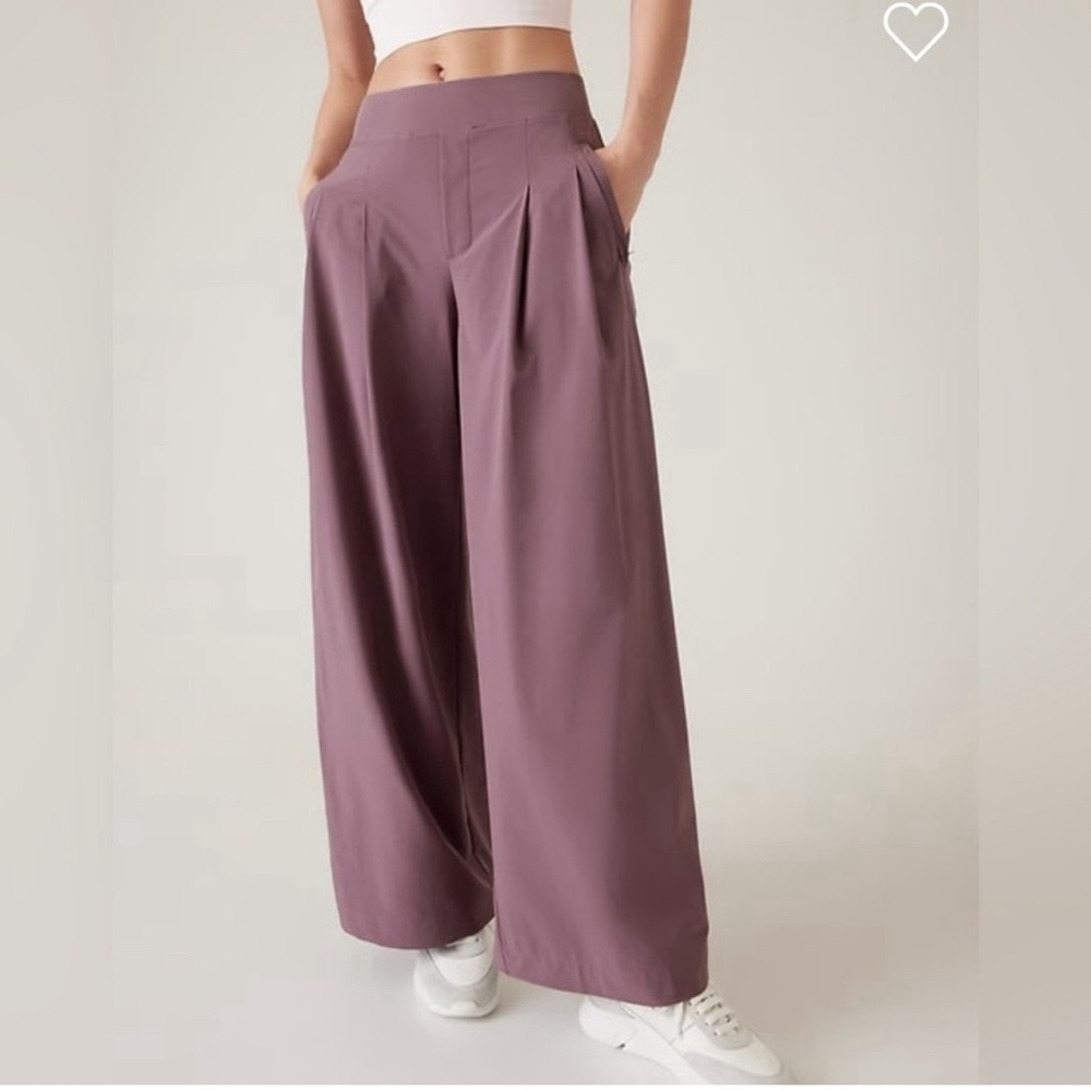 ATHLETA BROOKLYN HEIGHTS HIGH RISE WIDE LEG PANT 6
